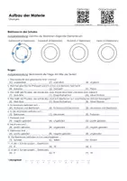 Vorschau - Arbeitsblätter - Aufbau der Materie - Infotext und Übungen - Seite 1