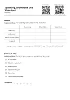 Vorschau - Arbeitsblätter - Spannung, Stromstärke und Widerstand - Infotext und Übungen - Seite 1