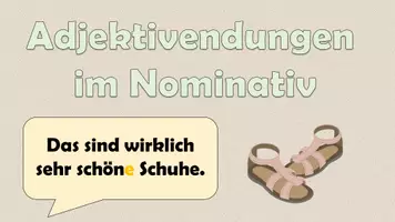 Aperçu - Matériel interactif - présentation explicative animée "Adjektivendungen im Nominativ" Allemand - Page de couverture