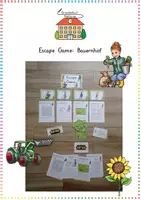 Vorschau - Arbeitsblätter - Bauernhof: Escape Game / Escape Room & Suchsel (DaZ / Sachunterricht) - Kl. 2/3 - Deckblatt