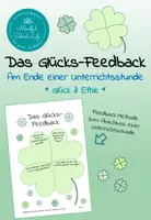 Vorschau - Arbeitsblätter - Das Glücks-Feedback: Feedback-Methode am Ende einer Unterrichtsstunde - Deckblatt