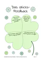 Vorschau - Arbeitsblätter - Das Glücks-Feedback: Feedback-Methode am Ende einer Unterrichtsstunde - Seite 1