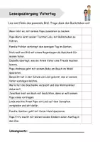 Vorschau - Arbeitsblätter - Lesespaziergang Vatertag - 1. Klasse - Seite 1