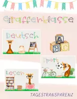 Vorschau - Poster - Tagestransparenz/Stundenplan Giraffenklasse - Deckblatt