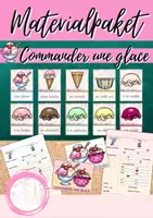 Vorschau - Stundenentwürfe - Bild-und Wortkarten/ Dialogheft: Commander une glace - Deckblatt