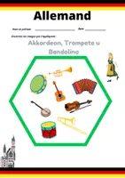Aperçu - Feuilles d'exercices - Collection spéciale allemande - Instruments de musique / Musikinstrumente 1 - Page 1
