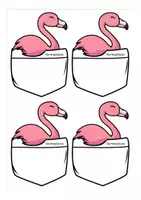 Vorschau - Mal- und Bastelvorlagen - Flamingoklasse Namensschild Klassenmaskottchen - Seite 2
