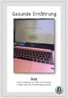 Vorschau - Stationenlernen - Gesunde Ernährung Quiz - Deckblatt
