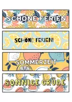 Vorschau - Mal- und Bastelvorlagen - Materialpaket „Feriengrüße“ 🏝 - Seite 1