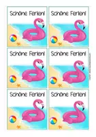 Vorschau - Mal- und Bastelvorlagen - Feriengrüße Flamingoklasse - Seite 2