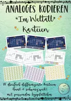 Vorschau - Spiele - Analoges Kodieren: 20 differenzierte Karteien (bunt & schwarz-weiß) & Legeplättchen - Deckblatt