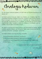 Vorschau - Spiele - Analoges Kodieren: 20 differenzierte Karteien (bunt & schwarz-weiß) & Legeplättchen - Seite 1