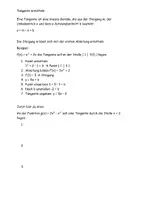 Vorschau - Arbeitsblätter - Die Tangentengleichung an Punkt Erklärung Aufgabe Lösung - Seite 2