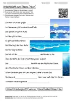 Vorschau - Arbeitsblätter - Arbeitsblatt "Meer" + Onlineübung & MP3 + - Deckblatt