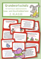 Vorschau - Fördermaterial/Inklusion - Abschreibkartei zum Grundwortschatz der 2. Klasse - Deckblatt