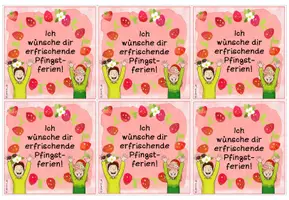 Vorschau - Bildkarten - Grußkarte für die Pfingstferien (mit Erdbeermilchshake-Rezept) - Seite 3