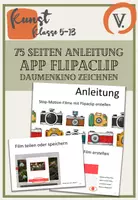Vorschau - Arbeitsblätter - 75 Seiten Anleitung Daumenkino mit Flipaclip - Deckblatt