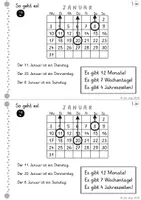 Vorschau - Arbeitsblätter - Kalender lesen, Monate, Wochen, Jahreszeiten, Datum (Selbstlernheft, 2025, 2026 ...) - Seite 2