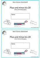 Vorschau - Arbeitsblätter - Übungsheft im ZR 20 (Addition + Subtraktion ohne ZÜ) - Seite 1