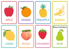 Vista previa - Juegos / Gamificación - Fruit flashcards 24 big and medium size cards - página 2