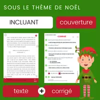 Aperçu - Feuilles d'exercices - Compréhension de Lecture NOEL Lutins Texte à Imprimer - Page 1