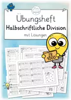 Vorschau - Arbeitsblätter - Übungsheft | Halbschriftliche Division ZR1000 - Deckblatt