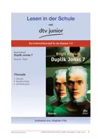 Vorschau - Stundenentwürfe - Unterrichtsmaterial zu ›Duplik Jonas 7‹ von Birgit Rabisch - Deckblatt
