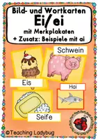 Vorschau - Präsentationen/Tafelbilder - Materialpaket - Tafelmaterial Zwielaute (Bild- und Wortkarten) - Seite 1