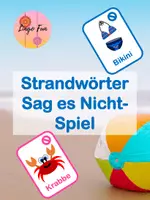 Vorschau - Spiele - Strandwörter Sag es Nicht-Spiel für DAF - Deckblatt