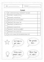 Vorschau - Arbeitsblätter - Protokoll Schreibkonferenz Text - Seite 1