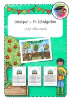 Vorschau - Arbeitsblätter - Materialpaket Garten (Lesespur, Leseaufgaben, Schreibspaziergang) - Seite 1