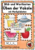 Vorschau - Präsentationen/Tafelbilder - Materialpaket - Tafelmaterial Vokale (AEIOU + Zusatzübungen) - Seite 1