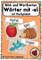 Vorschau - Präsentationen/Tafelbilder - Tafelmaterial - Wörter mit -el (32 Bild- und Wortkarten) - Deckblatt