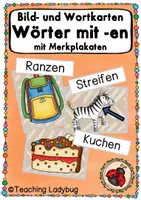 Vorschau - Präsentationen/Tafelbilder - Tafelmaterial - Wörter mit -en (32 Bild- und Wortkarten) - Deckblatt