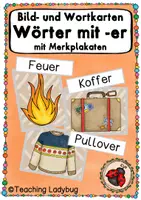 Vorschau - Präsentationen/Tafelbilder - Tafelmaterial - Wörter mit -er (32 Bild- und Wortkarten) - Deckblatt