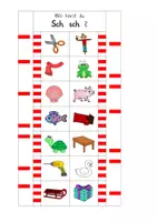 Vorschau - Stationenlernen - Klammerkarten "Sch sch" - Wörter (Grundschrift farbig) - Seite 2