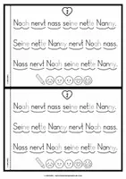 Vorschau - Arbeitsblätter - Lese-Flitzer | Buchstabe N/n | Lesetempo-Training | Druckschrift - Seite 3