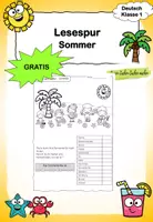 Vorschau - Arbeitsblätter - Sommer - Lesespur - GRATIS - Deckblatt