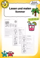 Vorschau - Arbeitsblätter - Sommer - Sinnerfassendes Lesetraining - Klasse 1 und 2 - Deckblatt