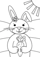 Vorschau - Mal- und Bastelvorlagen - Zick-Zack-Osterhase - Kunstidee Ostern, Kunst Grundschule - Seite 2