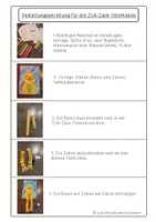 Vorschau - Mal- und Bastelvorlagen - Zick-Zack-Osterküken - Kunstidee Ostern, Kunst Grundschule - Seite 1