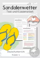 Vorschau - Test - Sandalenwetter: Klassenarbeit - Test - Lernzielkontrolle - Deckblatt