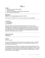 Vista previa - Unidades / Secuencias / Situaciones de Aprendizaje - Day 1 Activities - Math for Love 3rd grade curriculum - Portada