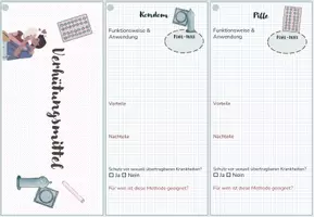 Vorschau - Arbeitsblätter - Verhütungsmittel - Fächer und Faltheft zum Ausfüllen - Seite 3