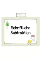 Vorschau - Fördermaterial/Inklusion - Rechenkartei: Schriftliche Subtraktion - ZR 1000 (Mit und ohne Überschreitung) - Seite 1