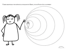 Vorschau - Arbeitsblätter - Nachspuren / Schwungübung / Schneiden „ZUCKERTÜTEN“: „Hilf dem Kind zur Schultüte zu gelangen!“ - für Rechts- & Linkshänder - Seite 3