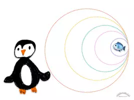 Vorschau - Arbeitsblätter - Nachspuren & Schwungübungen „PINGUIN - Hilf ihm, den Fisch zu fangen“ (auch als Schneideübung) - für Rechts- & Linkshänder (Winter) - Seite 2