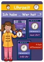 Vorschau - Spiele - Uhrzeit - Ich habe ... Wer hat ...? (Lesespiel) - Deckblatt