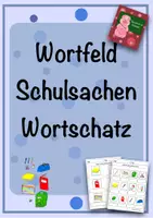 Vorschau - Arbeitsblätter - Materialpaket: Wortfeld Schulsachen - Deckblatt