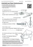 Vorschau - Arbeitsblätter - Arbeitsblatt "Musikinstrumente" + Onlineübung & MP3 + Mindmap + Infografik - Deckblatt